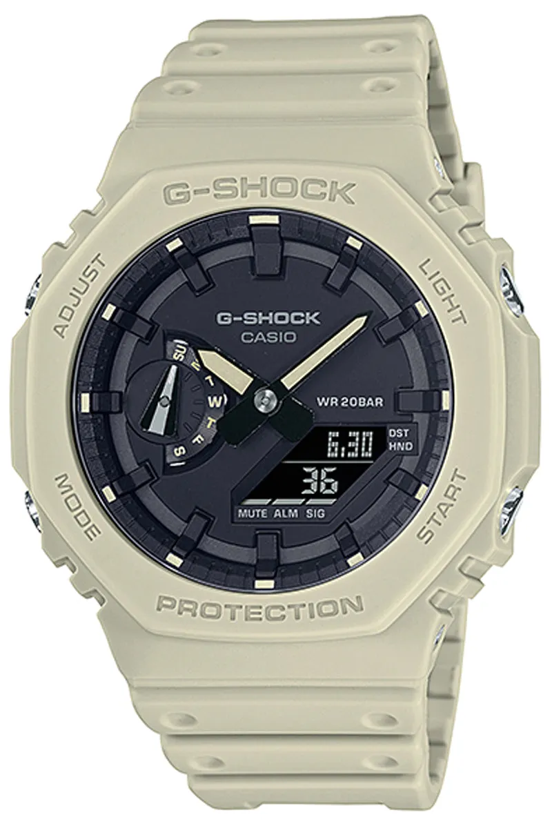Casio G-shock GA-2100-5A Digital Analog Rubber Strap Watch For Men Affordable casual watches Sporty casual watches Affordable luxury casual watches