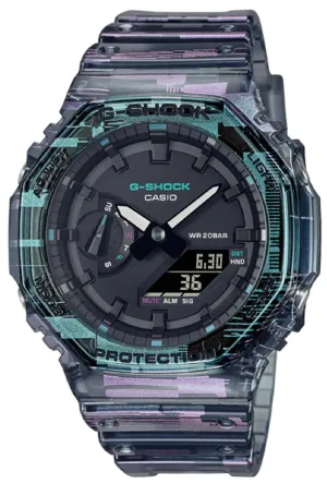 Casio G-shock GA-2100NN-1A Digital Analog Rubber Strap Watch For Men Affordable casual watches Sporty casual watches Affordable luxury casual watches