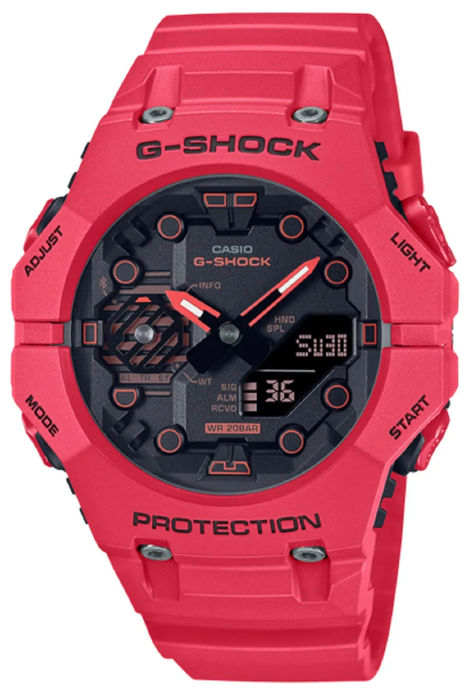 Casio G-shock GA-B001-4A Digital Analog Rubber Strap Watch For Men Affordable casual watches Sporty casual watches Affordable luxury casual watches