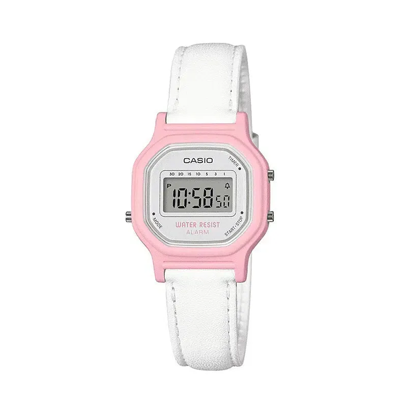 Casio LA-11WL-4AVDF Pink Leather Strap Watch for Women Affordable casual watches Sporty casual watches Affordable luxury casual watches