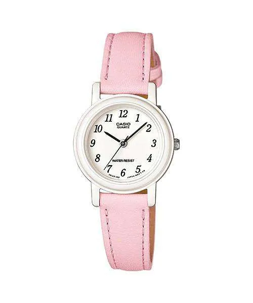Casio LQ-139L-4B1 Pink Leather Strap Women's Watch Affordable casual watches Sporty casual watches Affordable luxury casual watches
