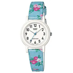 Casio LQ-139LB-2B2 Blue Floral Leather Strap for Women Affordable casual watches Sporty casual watches Affordable luxury casual watches