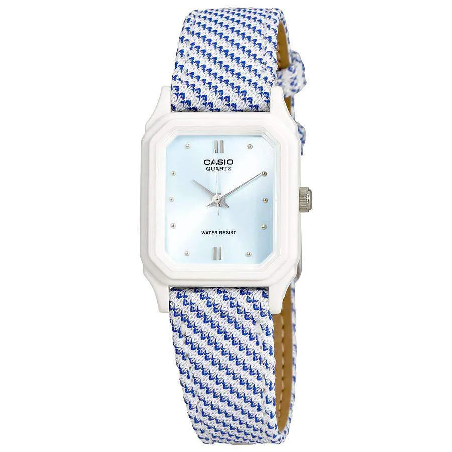 Casio LQ-142LB-2A2DF Blue Leather Strap Watch for Women Affordable casual watches Sporty casual watches Affordable luxury casual watches