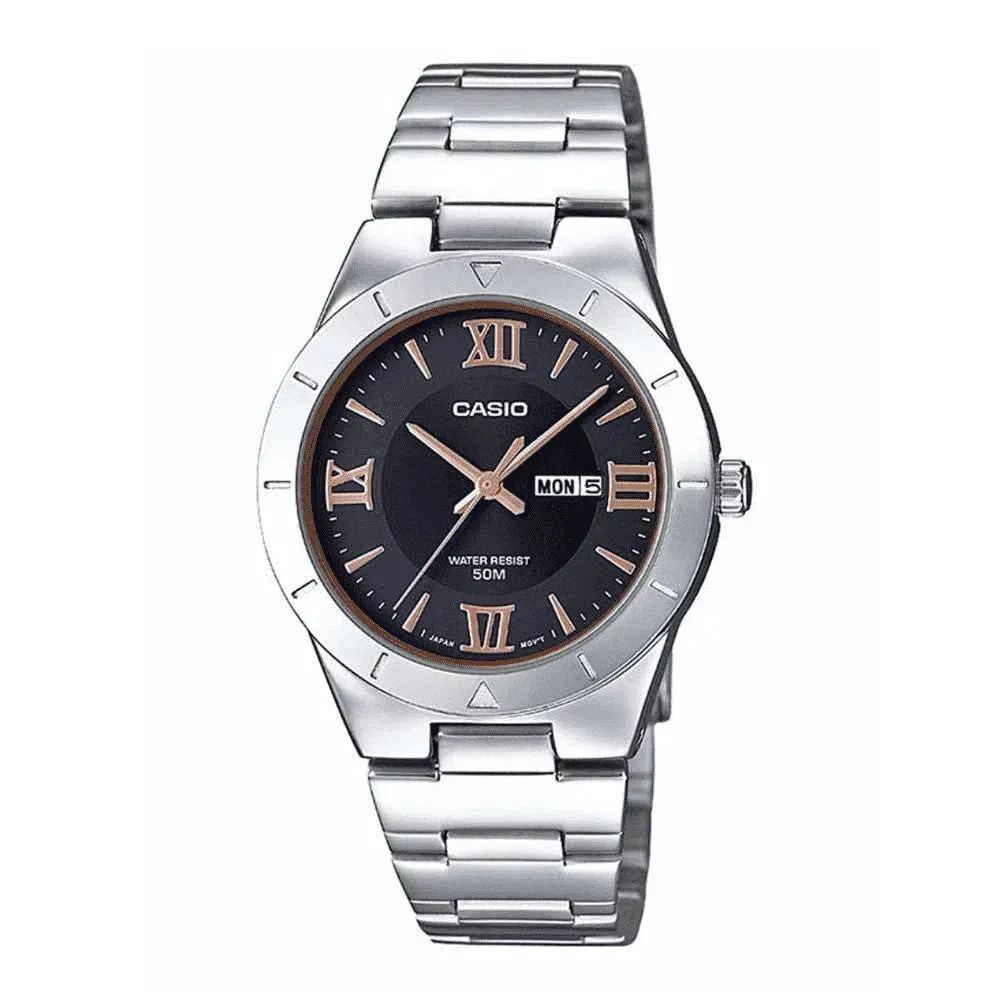 Casio LTP-1410D-1A Silver Stainless Watch for Women Affordable casual watches Sporty casual watches Affordable luxury casual watches