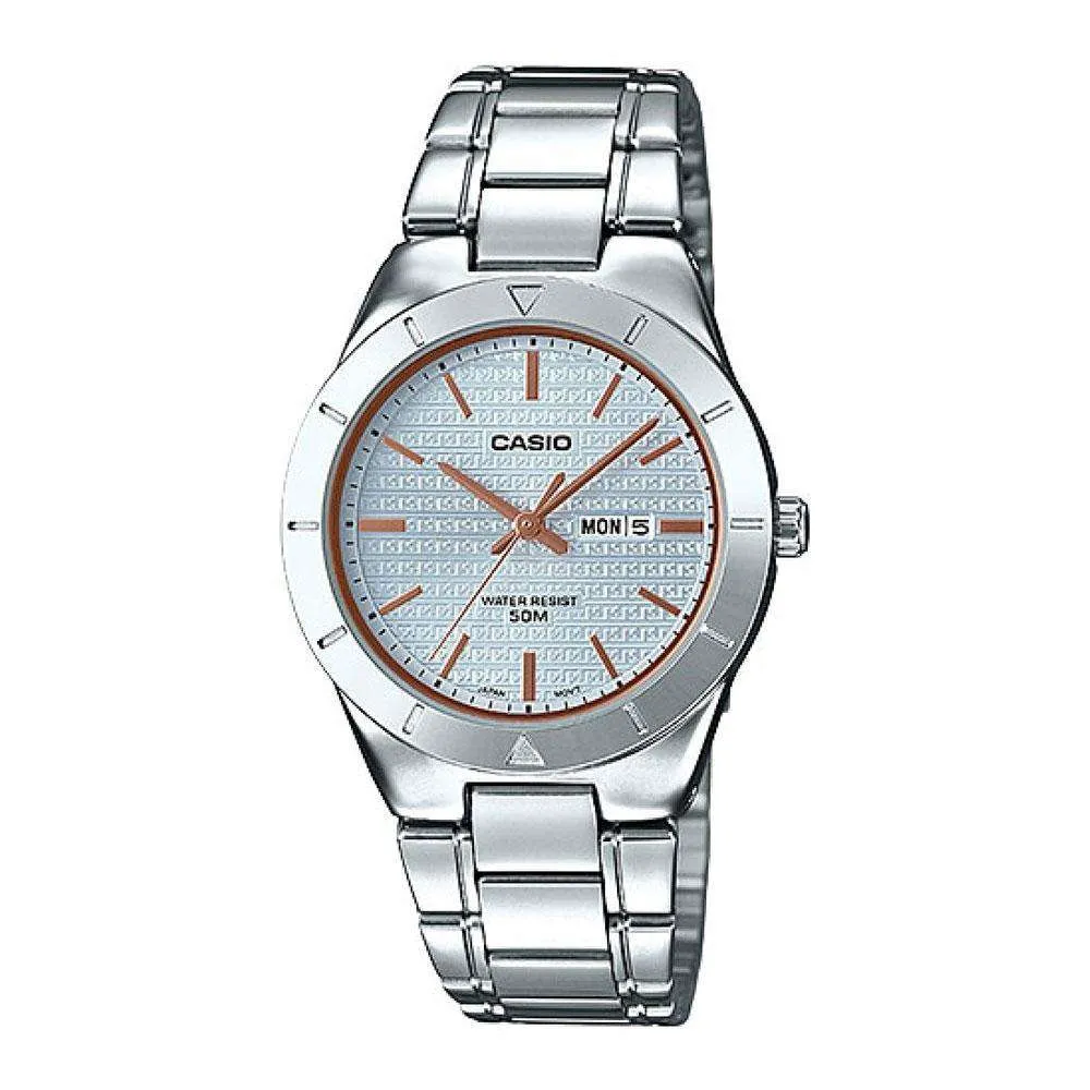 Casio LTP-1410D-2A Silver Stainless Watch for Women Affordable casual watches Sporty casual watches Affordable luxury casual watches