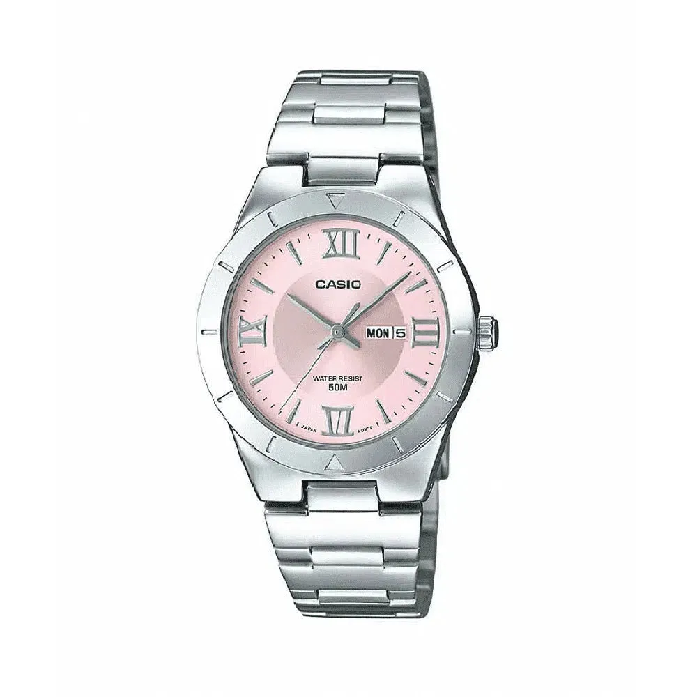 Casio LTP-1410D-4A Silver Stainless Watch for Women Affordable casual watches Sporty casual watches Affordable luxury casual watches