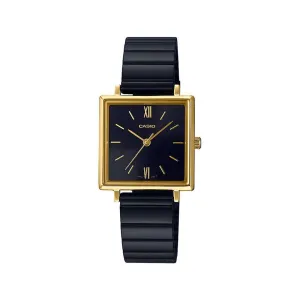Casio LTP-E155GB-1A Gold and Black Stainless Watch for Women Affordable casual watches Sporty casual watches Affordable luxury casual watches