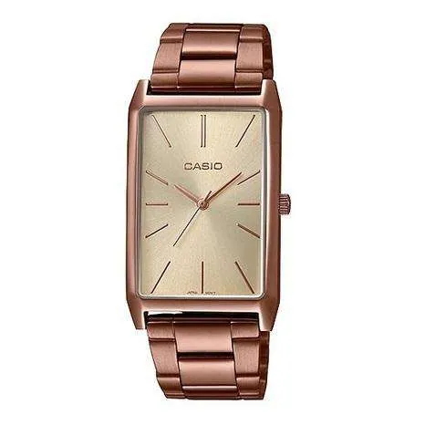 Casio LTP-E156R-9A Rose Gold Stainless Watch for Women Affordable casual watches Sporty casual watches Affordable luxury casual watches