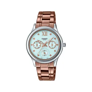 Casio LTP-E306R-2A Rose Gold Stainless Watch for Women Affordable casual watches Sporty casual watches Affordable luxury casual watches