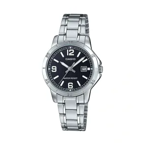 Casio LTP-V004D-1B2 Silver Stainless Watch for Women Affordable casual watches Sporty casual watches Affordable luxury casual watches