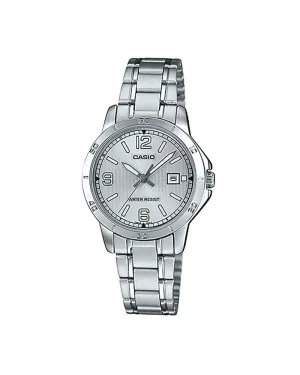Casio LTP-V004D-7B2 Silver Stainless Watch for Women Affordable casual watches Sporty casual watches Affordable luxury casual watches