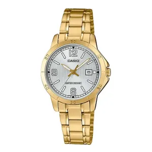 Casio LTP-V004G-7B2 Gold Stainless Watch for Women Affordable casual watches Sporty casual watches Affordable luxury casual watches