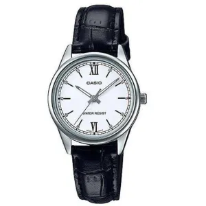 Casio LTP-V005L-7B2UDF Black Leather Strap Watch for Women Affordable casual watches Sporty casual watches Affordable luxury casual watches