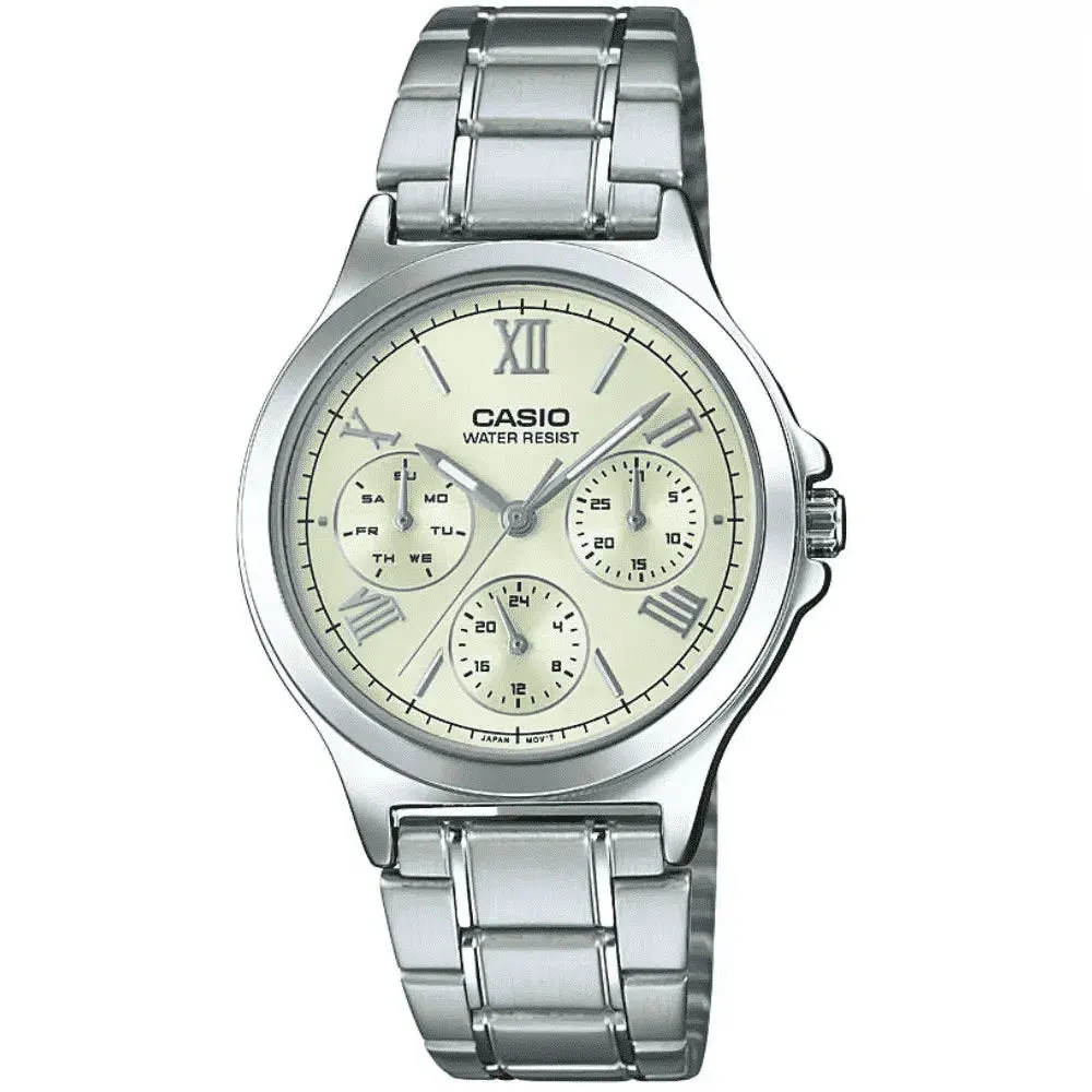 Casio LTP-V300D-9A1 Siver Stainless Watch for Women Affordable casual watches Sporty casual watches Affordable luxury casual watches