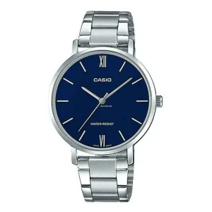 Casio LTP-VT01D-2B Silver Stainless Watch for Women Affordable casual watches Sporty casual watches Affordable luxury casual watches