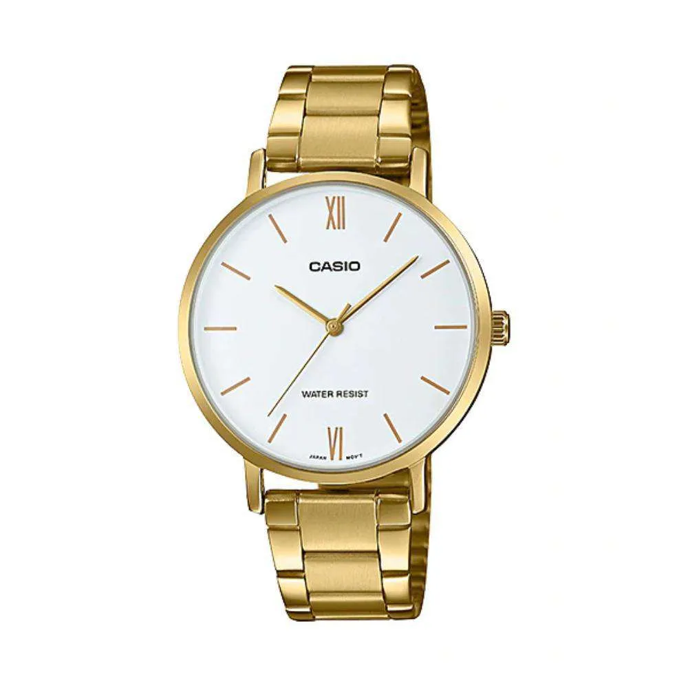 Casio LTP-VT01G-7B Gold Stainless Strap for Women Affordable casual watches Sporty casual watches Affordable luxury casual watches