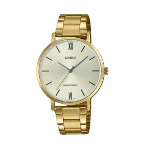 Casio LTP-VT01G-9B Gold Stainless Strap for Women Affordable casual watches Sporty casual watches Affordable luxury casual watches
