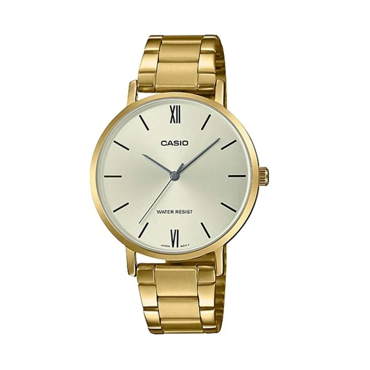 Casio LTP-VT01G-9B Gold Stainless Strap for Women Affordable casual watches Sporty casual watches Affordable luxury casual watches