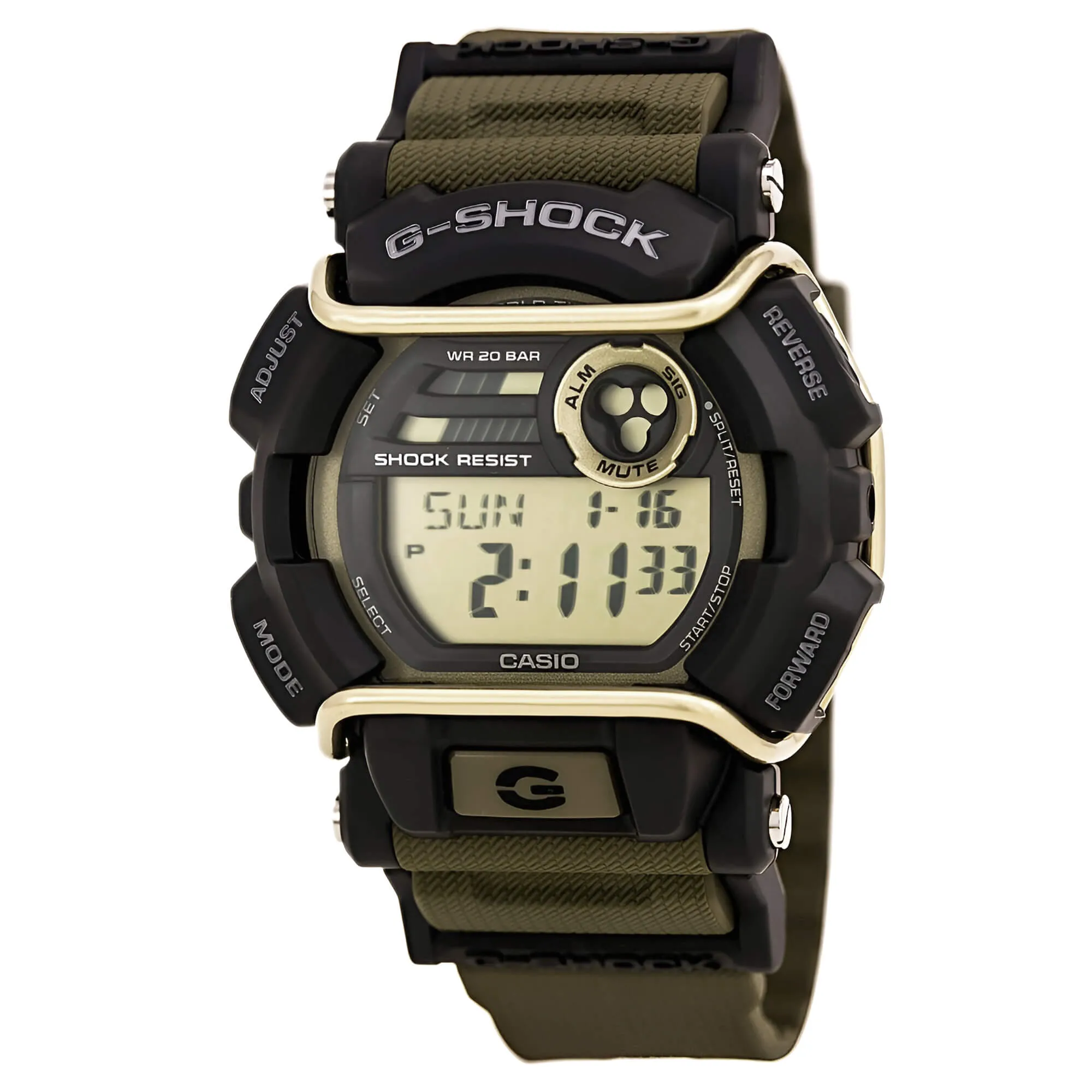 Casio Men's G-Shock Digital Grey Dial Green Resin Strap World Time Dive Watch | GD400-9 Luxury Quartz Watch Quartz Watch Sale