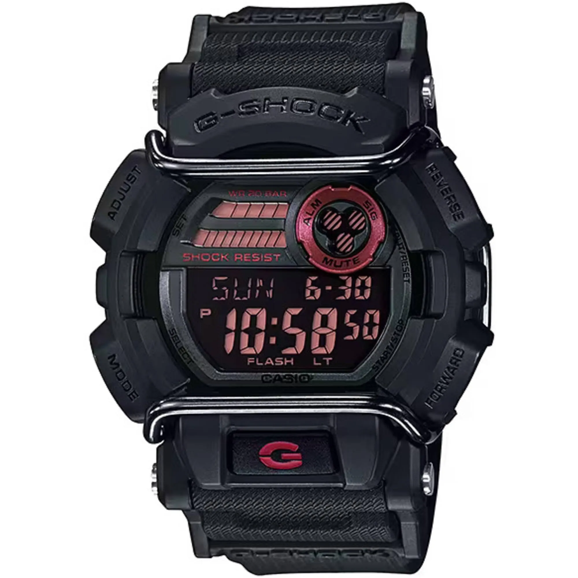 Casio Men's Watch - G-Shock Black and Purple Digital Black Resin Strap Alarm| GD400-1 Luxury Quartz Watch Quartz Watch Sale