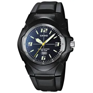 Casio Men's Watch - Quartz Oval Case Blue Dial Black Resin Strap | MW-600E-2A Luxury Quartz Watch Quartz Watch Sale