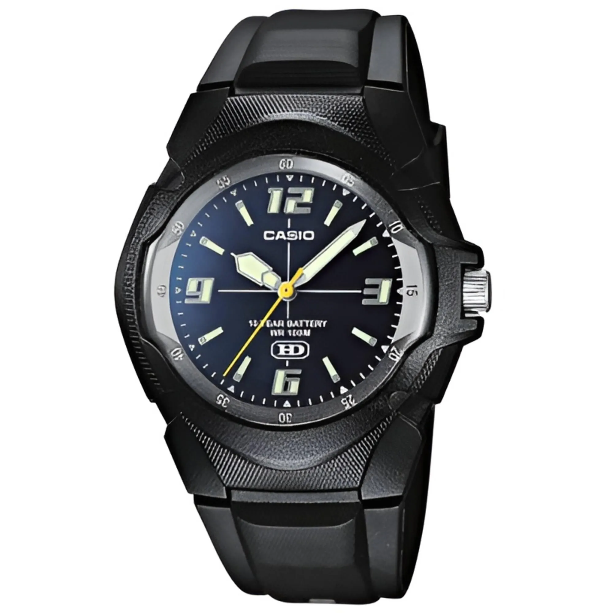 Casio Men's Watch - Quartz Oval Case Blue Dial Black Resin Strap | MW-600E-2A Luxury Quartz Watch Quartz Watch Sale