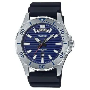 Casio MTD-1087-2A Black Resin Strap Marine Sports Watch for Men Affordable casual watches Sporty casual watches Affordable luxury casual watches