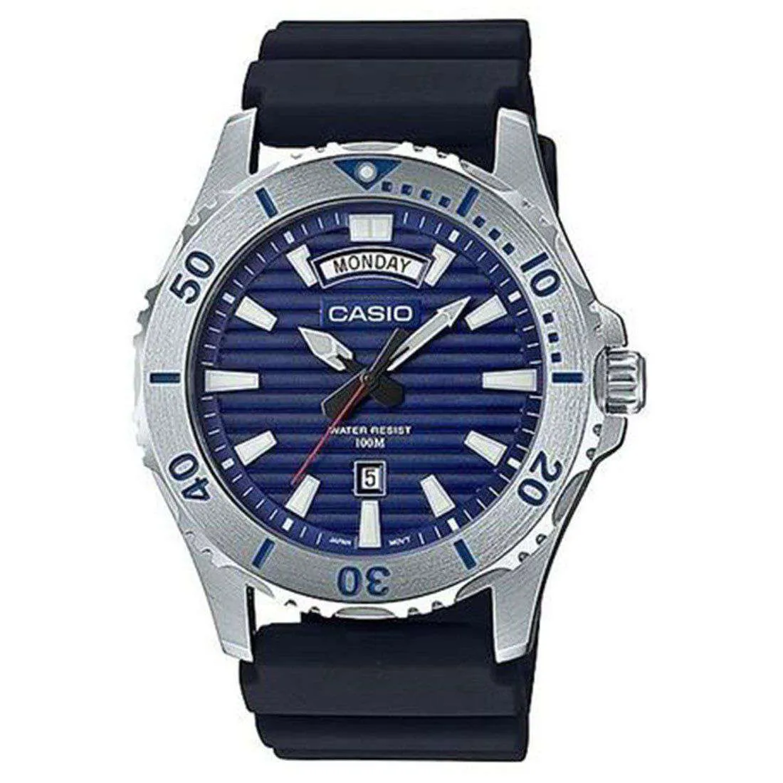 Casio MTD-1087-2A Black Resin Strap Marine Sports Watch for Men Affordable casual watches Sporty casual watches Affordable luxury casual watches