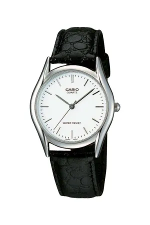 Casio MTP-1094E-7ADF Black Leather Strap Watch for Men Affordable casual watches Sporty casual watches Affordable luxury casual watches