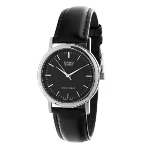Casio MTP-1095E-1ADF Black Leather Strap Watch for Men Affordable casual watches Sporty casual watches Affordable luxury casual watches