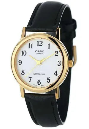 Casio MTP-1095Q-7BD Black Leather Strap Watch for Men and Women Affordable casual watches Sporty casual watches Affordable luxury casual watches