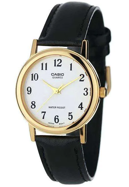 Casio MTP-1095Q-7BD Black Leather Strap Watch for Men and Women Affordable casual watches Sporty casual watches Affordable luxury casual watches