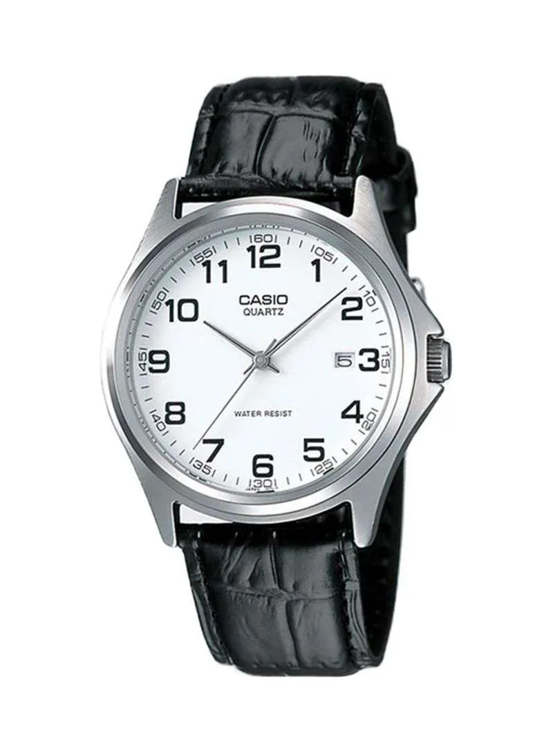 Casio MTP-1183E-7BDF Black Leather Strap Watch for Men Affordable casual watches Sporty casual watches Affordable luxury casual watches