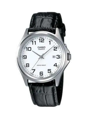 Casio MTP-1183E-7BDF Black Leather Strap Watch for Men Affordable casual watches Sporty casual watches Affordable luxury casual watches