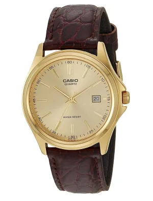 Casio MTP-1183Q-9ADF Brown Leather Strap Watch for Men Affordable casual watches Sporty casual watches Affordable luxury casual watches