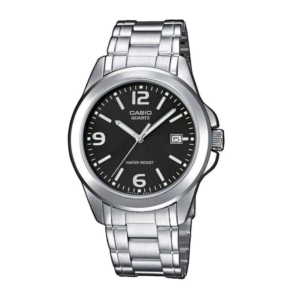Casio MTP-1215A-1ADF Silver Stainless Steel Strap Watch for Men Affordable casual watches Sporty casual watches Affordable luxury casual watches