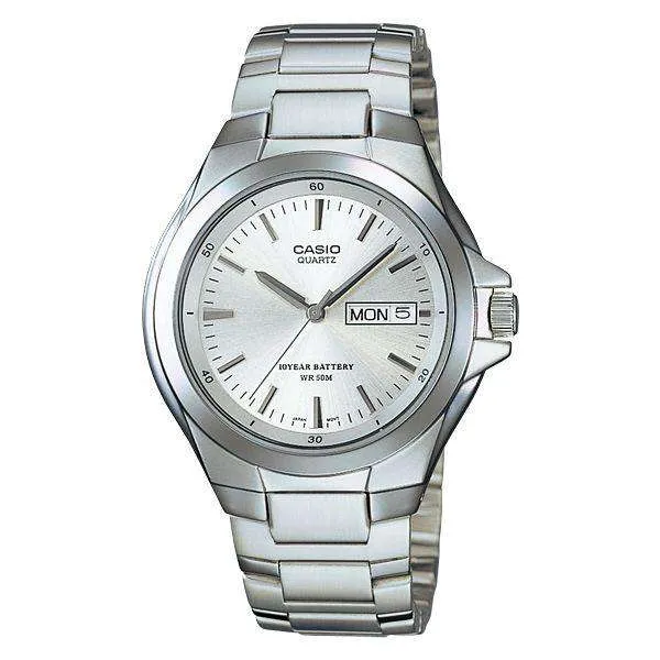 Casio MTP-1228D-7AVDF Silver Stainless Steel Strap Watch for Men Affordable casual watches Sporty casual watches Affordable luxury casual watches