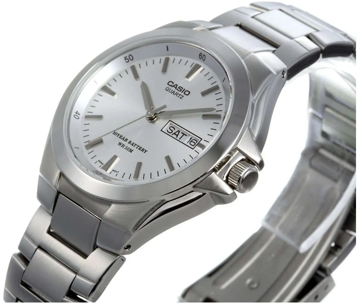 Casio MTP-1228D-7AVDF Silver Stainless Steel Strap Watch for Men