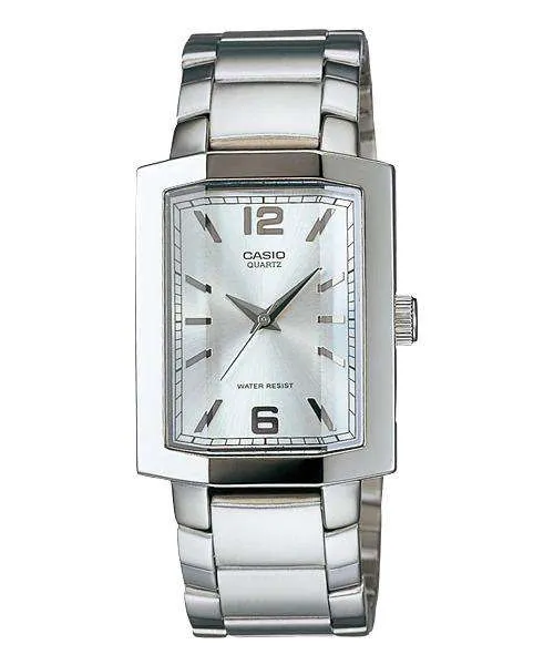 Casio MTP-1233D-7ADF Silver Stainless Steel Strap Watch for Men Affordable casual watches Sporty casual watches Affordable luxury casual watches