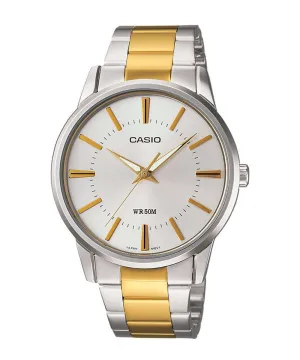 Casio MTP-1303SG-7AVDF Two Tone Stainless Steel Strap Watch for Men Affordable casual watches Sporty casual watches Affordable luxury casual watches