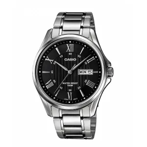 Casio MTP-1384D-1AVDF Silver Stainless Watch for Men Affordable casual watches Sporty casual watches Affordable luxury casual watches