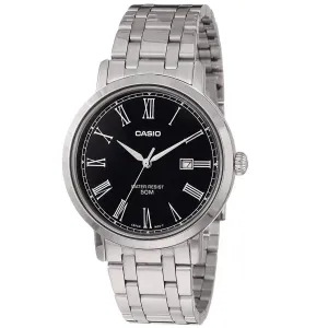Casio MTP-E149D-1B Silver Stainless Watch for Men Affordable casual watches Sporty casual watches Affordable luxury casual watches