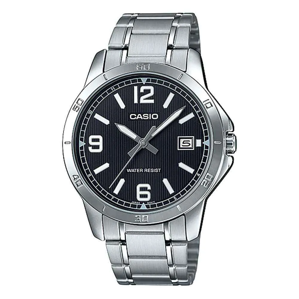 Casio MTP-V004D-1B2 Silver Stainless Watch for Men Affordable casual watches Sporty casual watches Affordable luxury casual watches