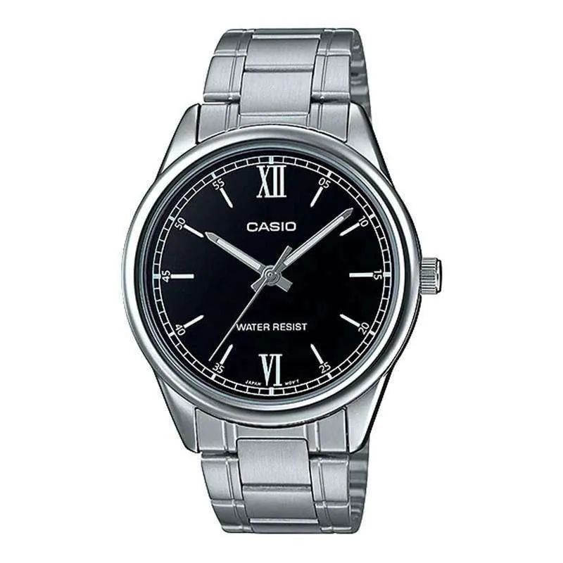 Casio MTP-V005D-1B2 Silver Stainless Watch for Men Affordable casual watches Sporty casual watches Affordable luxury casual watches