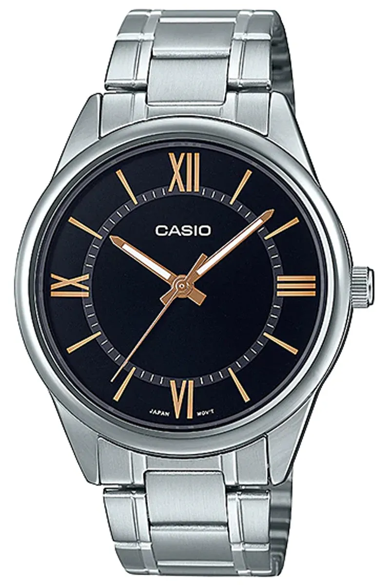 Casio MTP-V005D-1B5 Silver Stainless Watch for Men Affordable casual watches Sporty casual watches Affordable luxury casual watches