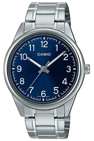 Casio MTP-V005D-2B4 Silver Stainless Watch for Men Affordable casual watches Sporty casual watches Affordable luxury casual watches