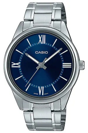 Casio MTP-V005D-2B5 Silver Stainless Strap Watch for Men Affordable casual watches Sporty casual watches Affordable luxury casual watches