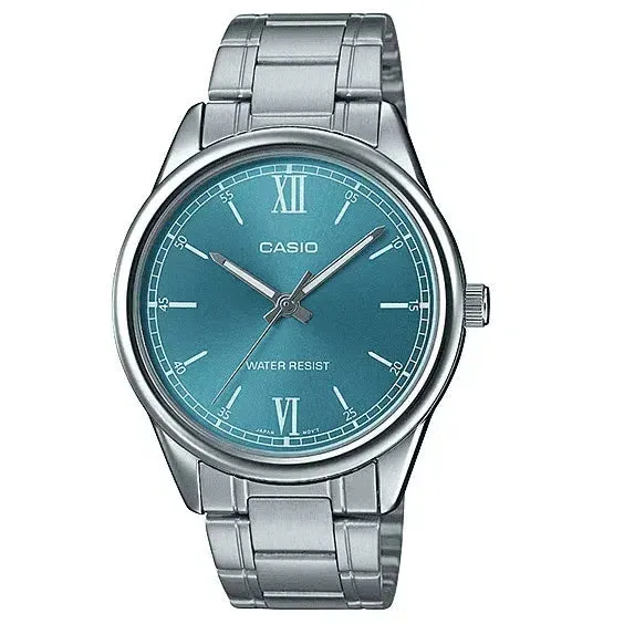 Casio MTP-V005D-3BUDF Silver Stainless Watch for Men Affordable casual watches Sporty casual watches Affordable luxury casual watches