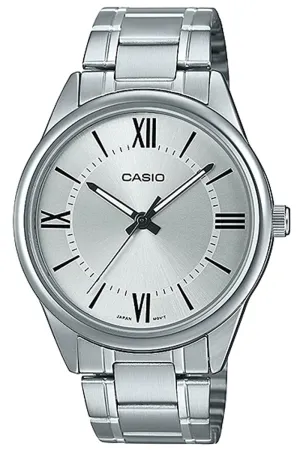 Casio MTP-V005D-7B5 Silver Stainless Strap Watch for Men Affordable casual watches Sporty casual watches Affordable luxury casual watches