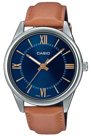 Casio MTP-V005L-2B5 Brown Leather Strap Watch for Men Affordable casual watches Sporty casual watches Affordable luxury casual watches